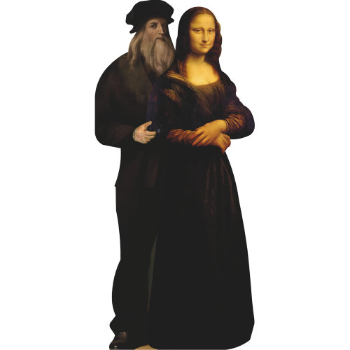 Wet Paint Printing H79532 Leonardo DaVinci and Mona Lisa Couple